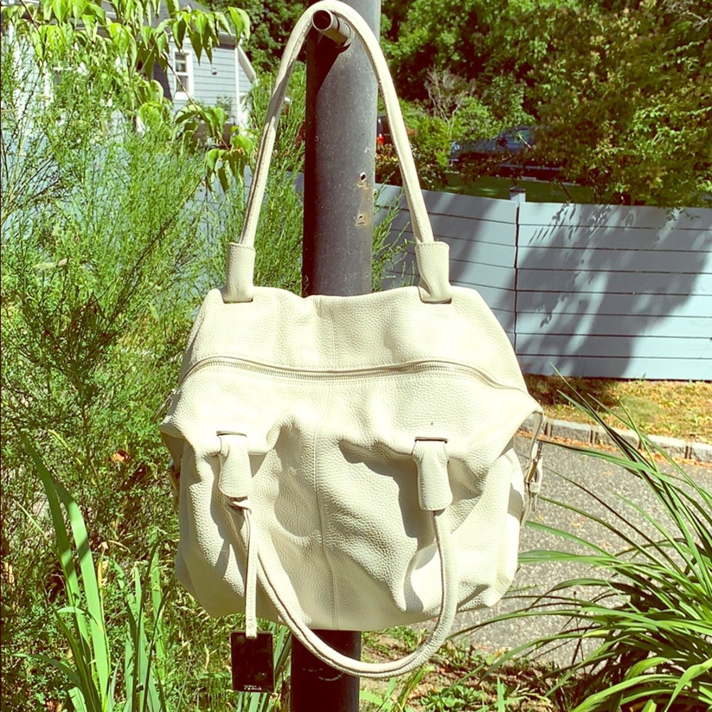 Furla White Leather Handbag